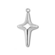 Stainless Steel - Rostfrei Stahl Anh&auml;nger Kreuz Silver