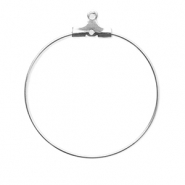 Stainless Steel - Rostfrei Stahl Schmuckzubehör Ohrringe Creolen Hänger Silver