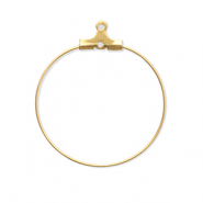 Stainless Steel - Rostfrei Stahl Schmuckzubehör Ohrringe Creolen Hänger Gold