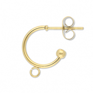 Stainless Steel - Rostfrei Stahl Schmuckzubehör Ohrringe Creolen mit Öse Gold