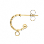 Stainless Steel - Rostfrei Stahl Schmuckzubehör Ohrringe Creolen mit Öse Gold