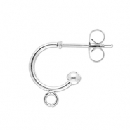 Stainless Steel - Rostfrei Stahl Schmuckzubehör Ohrringe Creolen mit Öse Silver