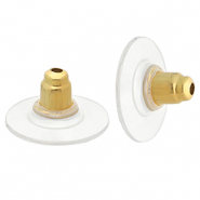 Stainless Steel - Rostfreiem Stahl Schmuckzubehör Ohrring Verschluss Gold