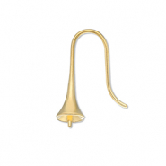 Stainless Steel - Rostfrei Stahl Schmuckzubehör Ohrringe / Ohrhänger mit Endkappe Gold