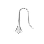 Stainless Steel - Rostfrei Stahl Schmuckzubehör Ohrringe / Ohrhänger mit Endkappe Silver