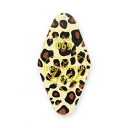 Statement-Anhänger Leopard "Heartbreak Hotel Room 069" Yellow-brown-black