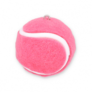 Statement-Anhänger Tennisball Dark pink-white