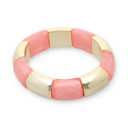 Resin-Armbänder Gold-pink