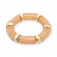 Resin-Armb&auml;nder Gold-terracotta rose
