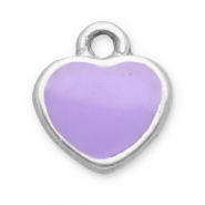 Stainless Steel - Rostfrei Stahl Anhänger Herz Silver-lilac