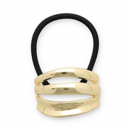 Haarschmuck Haargummi mit Metall Gold-black