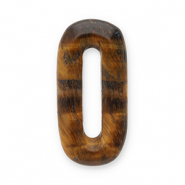 Naturstein Anhänger Tigerauge Oval Golden brown