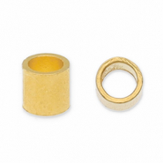 Metall Zubeh&ouml;r DQ Quetschperlen Tube Gold (Nickelfrei)