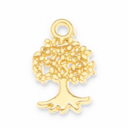 Metall Anhänger DQ Baum Gold (Nickelfrei)