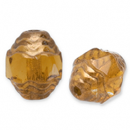 B&ouml;hmische Perlen FPB Oval 7x6mm Topaz
