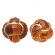 Acrylperlen Affenfaust Cognac brown-gold