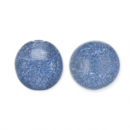 12 mm Acrylperlen mit Glitzer Montana blue-silver