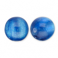 12 mm Acrylperlen mit Glitzer Blue-turquoise