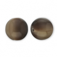 Resin Perlen 14mm Greige-dark brown