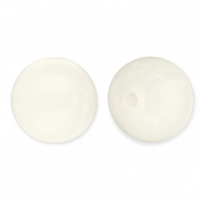 12 mm Acrylperlen Rund Off white-white