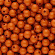 6 mm Acrylperlen Shiny Terracotta red
