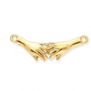 Stainless Steel - Rostfrei Stahl Schmuckzubeh&ouml;r Zwischenst&uuml;ck Pinky-Promise Gold