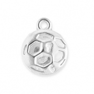 Stainless Steel - Rostfrei Stahl Anh&auml;nger Fu&szlig;ball Silver