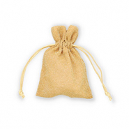 Schmuckbeutel mit Glitzer Gold