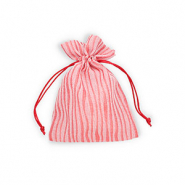 Schmuckbeutel mit Linien Red-white