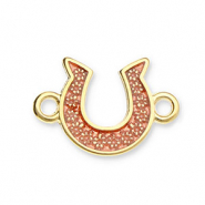 Metall Anh&auml;nger DQ Zwischenst&uuml;ck Hufeisen Gold-copper brown (Nickelfrei)