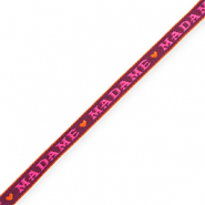 BY31&reg; Schmuckband mit Text "Madame" Purple-fuchsia-orange