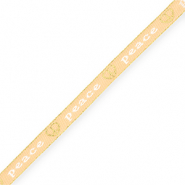 BY31&reg; Schmuckband mit Text "Peace" Vanilla yellow-white-gold