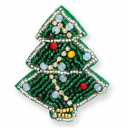 Broschen Weihnachtsbaum Green-blue-red-silver