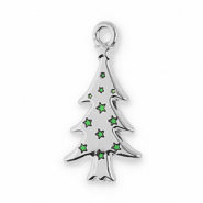 Metall Anhänger Weihnachtsbaum Silver-green