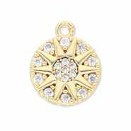 Brass TQ Metall Anh&auml;nger Sonne Gold-transparent