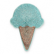Statement hangers mit Strass Ice Lolly Turquoise-brown