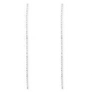 Brass TQ Metall Ohrringe / Ohrstecker mit Strass Silver-crystal