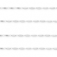 Stainless Steel - Rostfrei Stahl Schmuckzubeh&ouml;r Gliederkette Silver