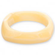 Resin-Armb&auml;nder Bangle Vanilla yellow-white