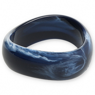 Resin-Armb&auml;nder Bangle Dark blue-white