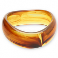 Resin-Armb&auml;nder Bangle Transparent amber brown