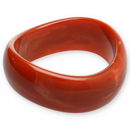 Resin-Armb&auml;nder Bangle Rust red-white