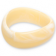 Resin-Armb&auml;nder Bangle Vanilla yellow-white