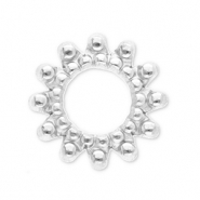 Stainless Steel - Rostfrei Stahl Schmuckzubeh&ouml;r Anh&auml;nger / Zwischenst&uuml;ck Bali Ringe Silver