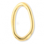 Stainless Steel - Rostfrei Stahl Schmuckzubeh&ouml;r Zwischenst&uuml;ck Oval Gold