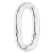 Stainless Steel - Rostfrei Stahl Schmuckzubeh&ouml;r Zwischenst&uuml;ck Oval Silver