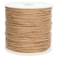 Wachskordel 1 mm Sand beige