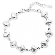 Armb&auml;nder aus Stainless Steel - Rostfreiem Stahl Herz Silver