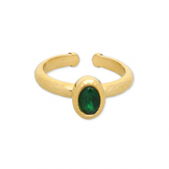 Ringe aus Stainless Steel - Rostfreiem Stahl Gold-green