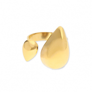 Ringe aus Stainless Steel - Rostfreiem Stahl Tropfen Gold